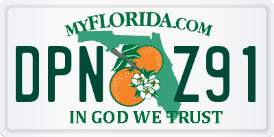 FL license plate DPNZ91