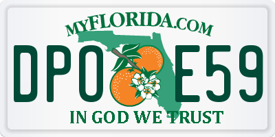 FL license plate DPOE59