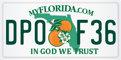 FL license plate DPOF36