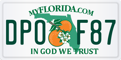 FL license plate DPOF87
