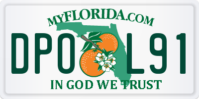 FL license plate DPOL91