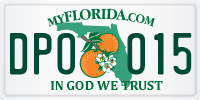 FL license plate DPOO15