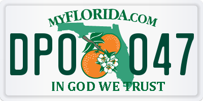 FL license plate DPOO47