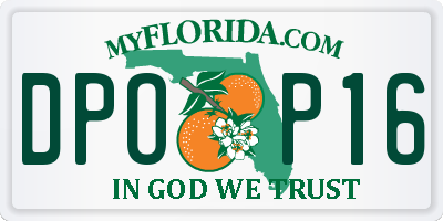 FL license plate DPOP16