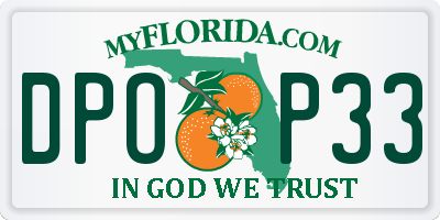 FL license plate DPOP33