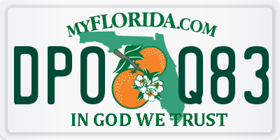 FL license plate DPOQ83