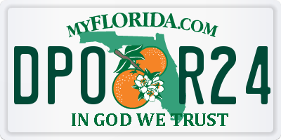 FL license plate DPOR24