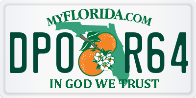 FL license plate DPOR64