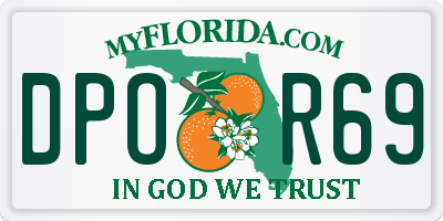 FL license plate DPOR69