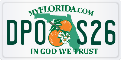 FL license plate DPOS26