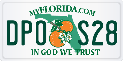 FL license plate DPOS28