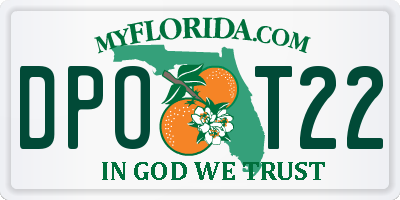 FL license plate DPOT22