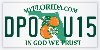 FL license plate DPOU15