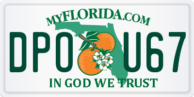 FL license plate DPOU67