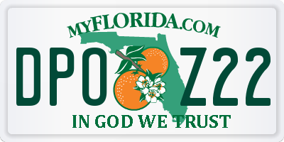 FL license plate DPOZ22
