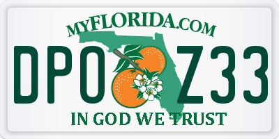 FL license plate DPOZ33