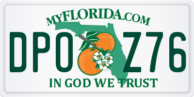 FL license plate DPOZ76
