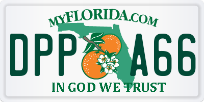 FL license plate DPPA66