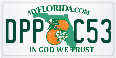 FL license plate DPPC53