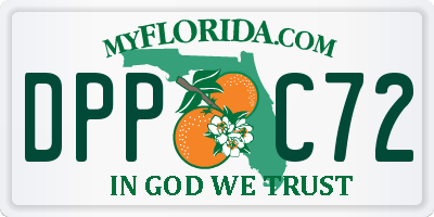 FL license plate DPPC72