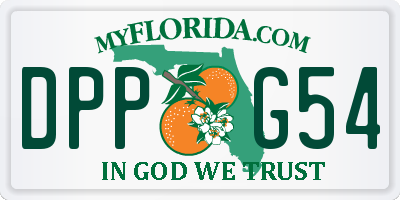 FL license plate DPPG54