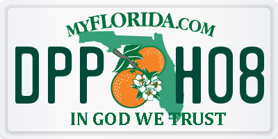 FL license plate DPPH08