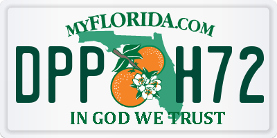 FL license plate DPPH72