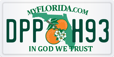 FL license plate DPPH93
