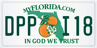 FL license plate DPPI18