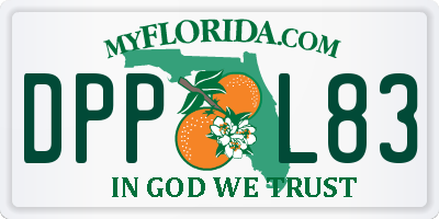 FL license plate DPPL83