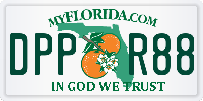 FL license plate DPPR88