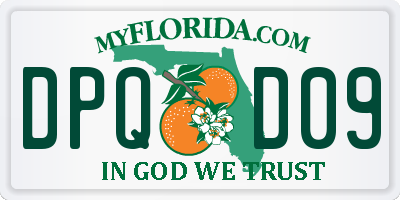 FL license plate DPQD09