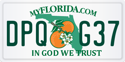 FL license plate DPQG37
