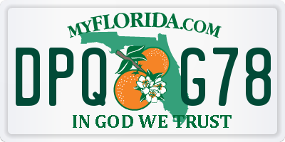 FL license plate DPQG78