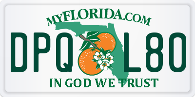 FL license plate DPQL80