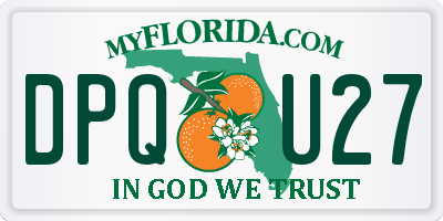 FL license plate DPQU27
