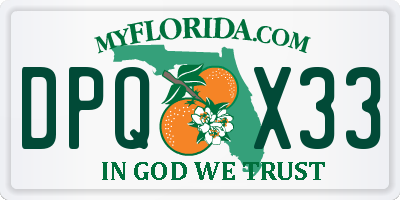 FL license plate DPQX33