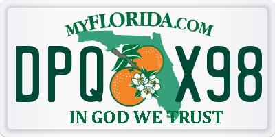 FL license plate DPQX98
