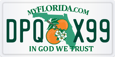 FL license plate DPQX99