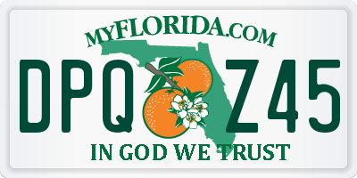 FL license plate DPQZ45