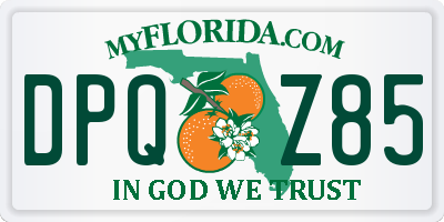 FL license plate DPQZ85