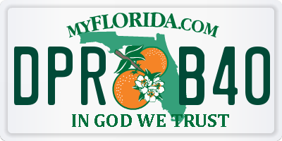 FL license plate DPRB40