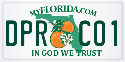 FL license plate DPRC01