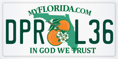 FL license plate DPRL36