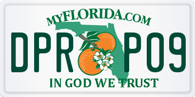 FL license plate DPRP09