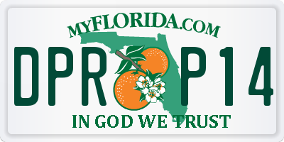 FL license plate DPRP14