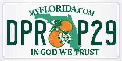FL license plate DPRP29