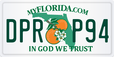 FL license plate DPRP94