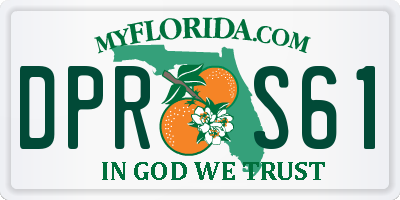 FL license plate DPRS61