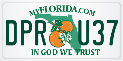 FL license plate DPRU37